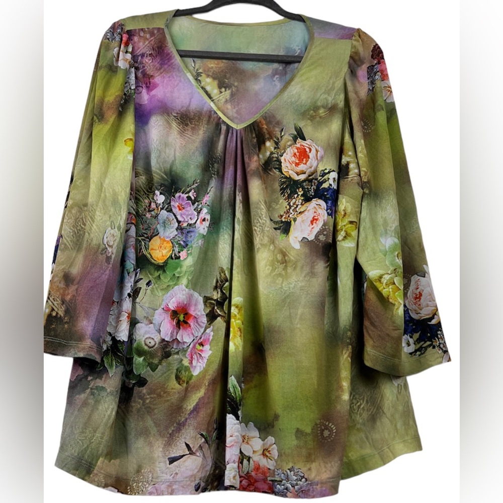 Sheer Floral Blouse